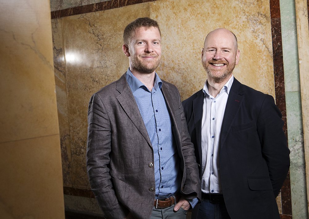 Daniel Thunström, medicinsk rådgivare och Johan Hultén, medicinsk direktör på Incyte. Foto: Johan Marklund